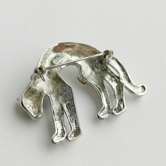 Vintage panther leopard brooch pin a/b crystals - Picture 4 of 7